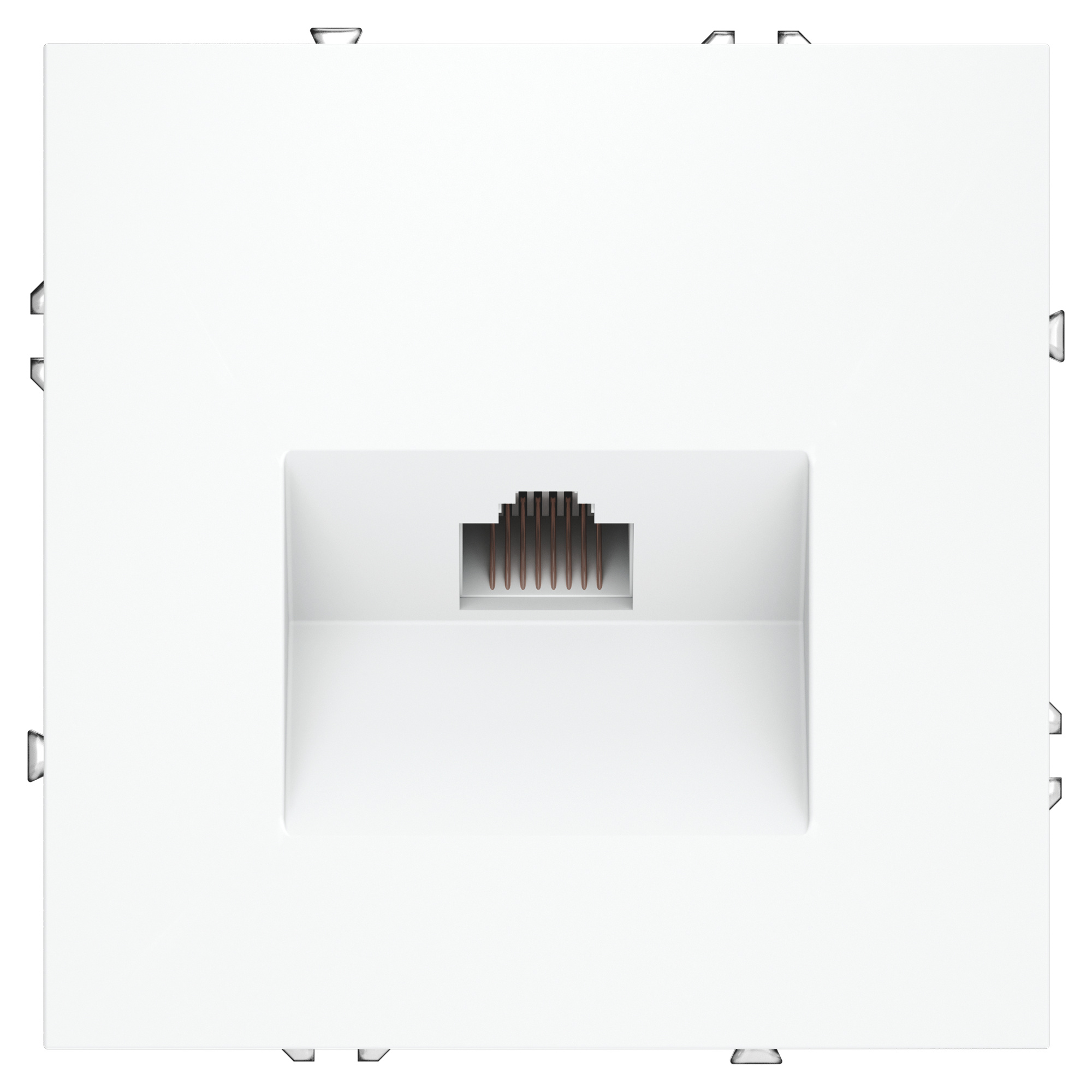 Розетка компьютерная встраиваемая VOLTUM S70 RJ45 кат.6, (белый матовый)