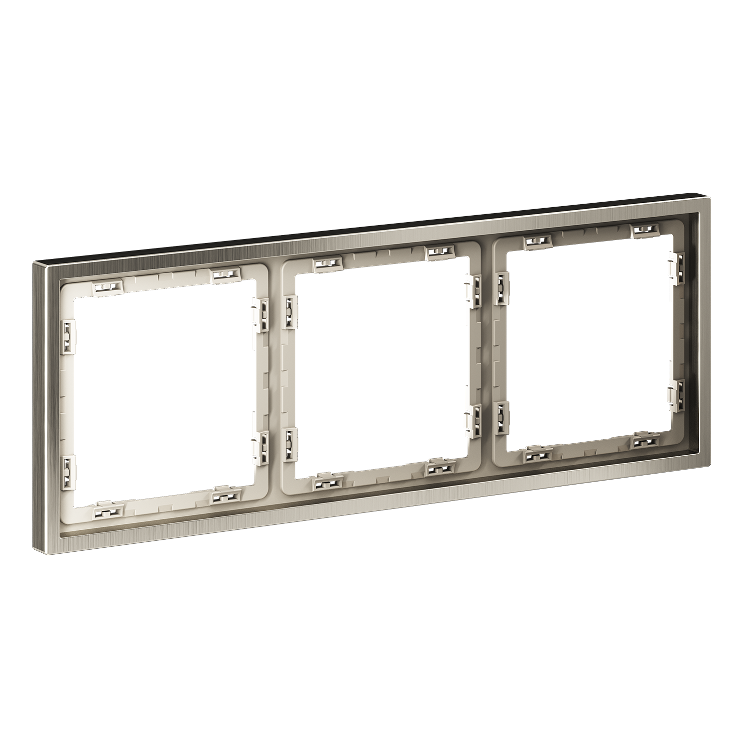 Рамка металлическая на 3 поста, S70 Metal (никель)