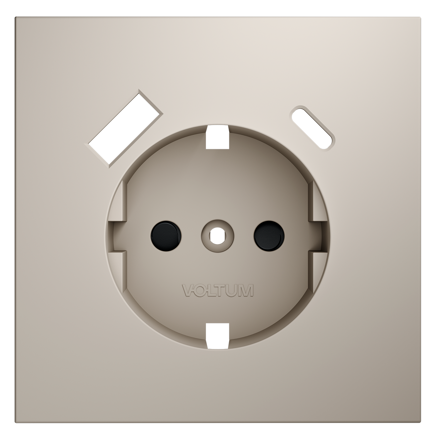 Накладка для розетки с заземлением и защитными шторками, с USB A+C, S70 (кашемир)