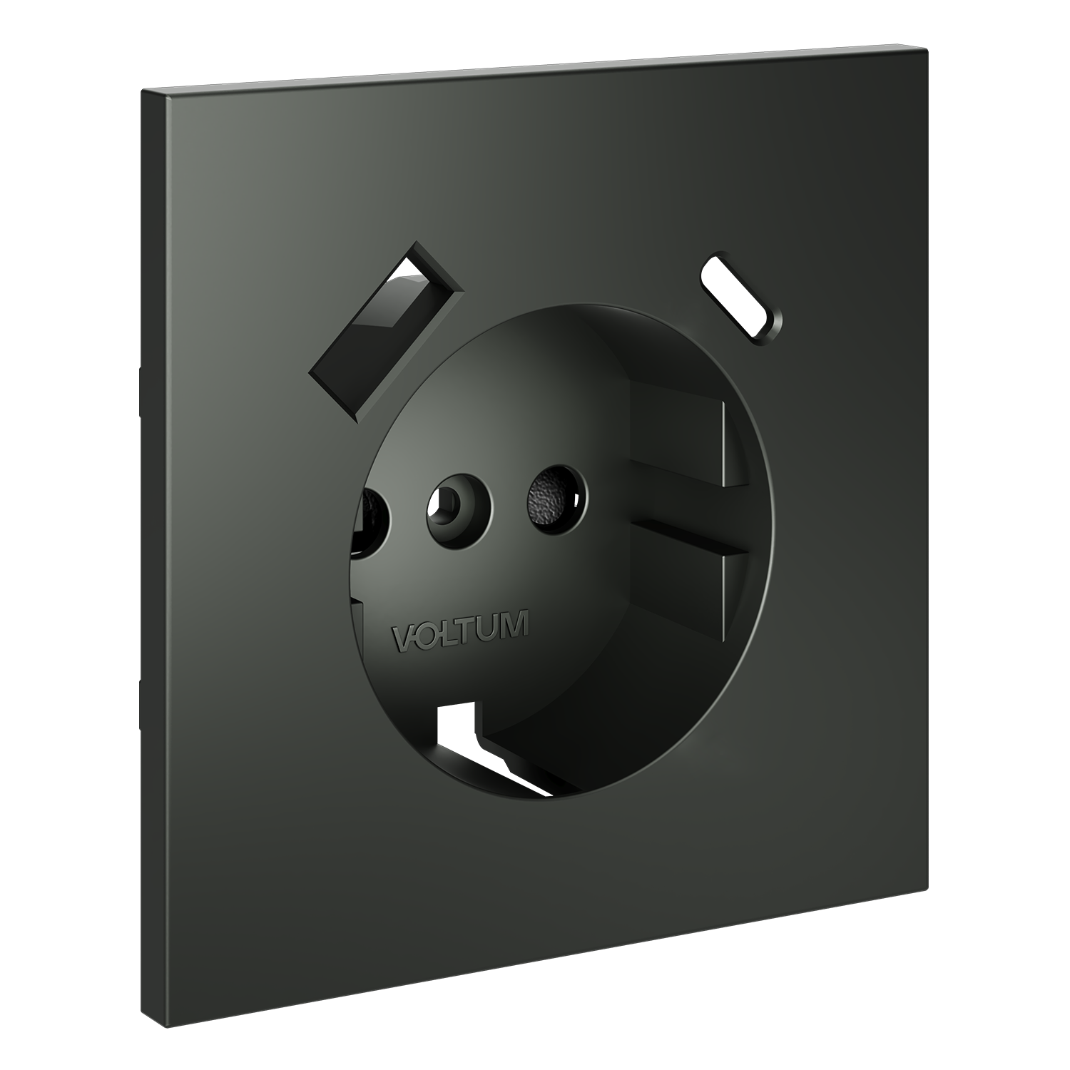 Накладка для розетки с заземлением и защитными шторками, с USB A+C, S70 (титан)